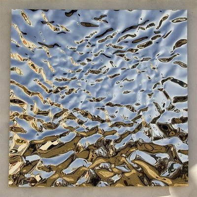 201 304 Water Ripple Sheet Silver Metal With Water Effect Size 1220 X 3000mm