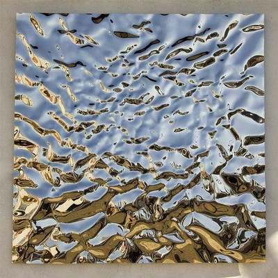 201 304 Water Ripple Sheet Silver Metal With Water Effect Size 1220 X 3000mm